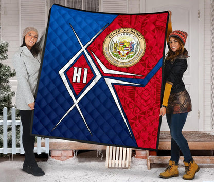 Polynesian Hawaii Premium Quilt  - Hawaii Seal