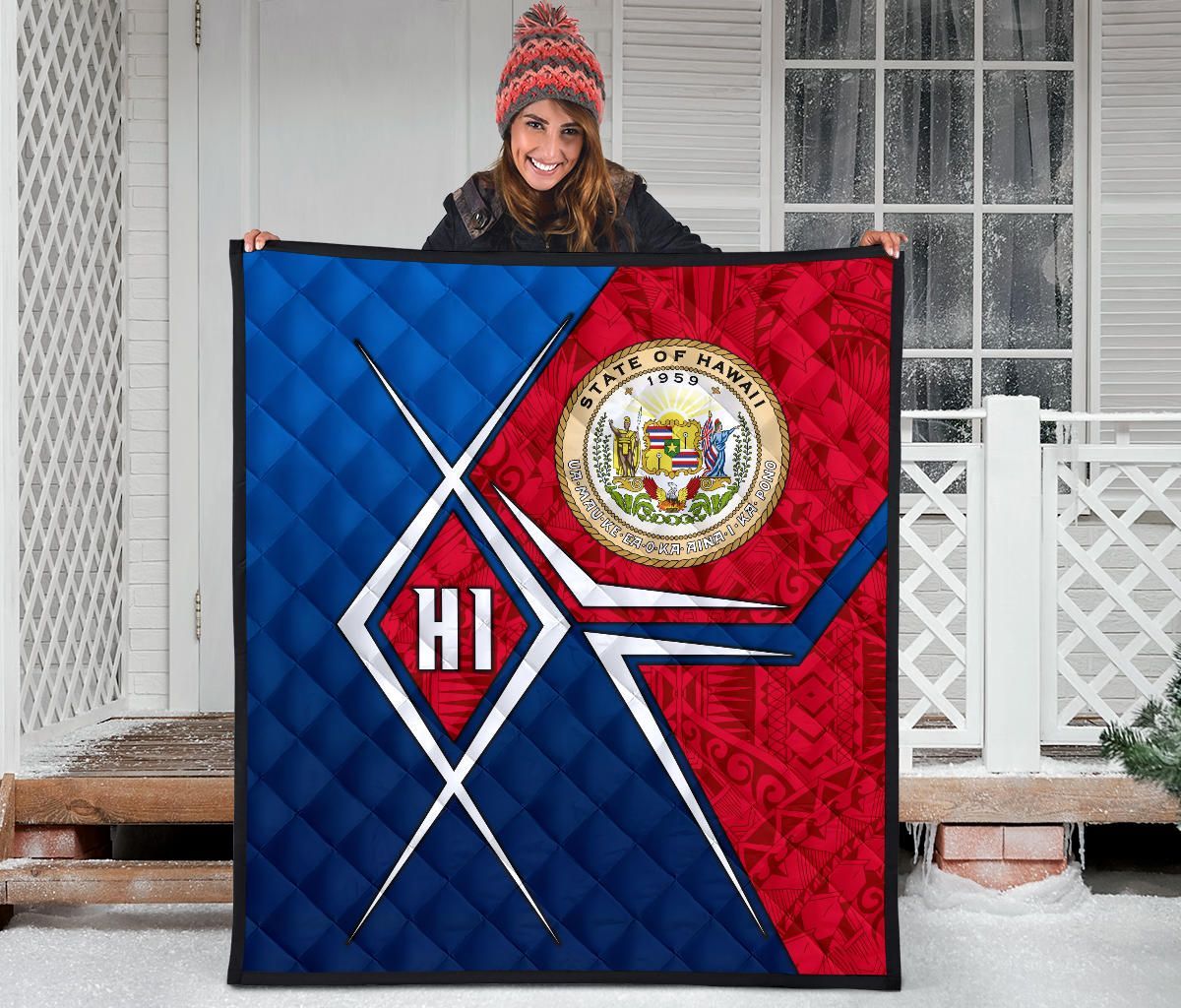 Polynesian Hawaii Premium Quilt  - Hawaii Seal