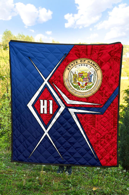 Polynesian Hawaii Premium Quilt  - Hawaii Seal