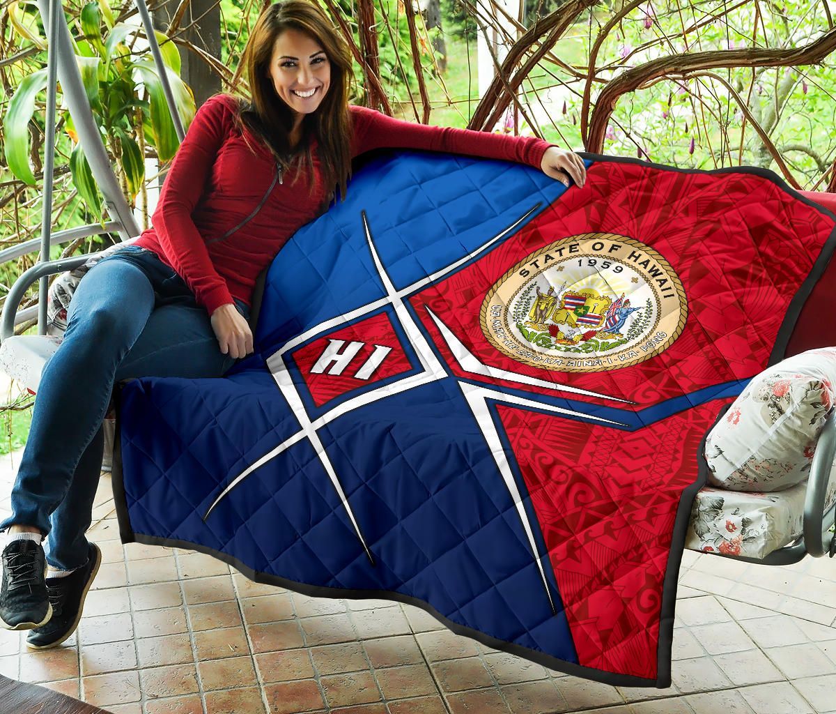 Polynesian Hawaii Premium Quilt  - Hawaii Seal