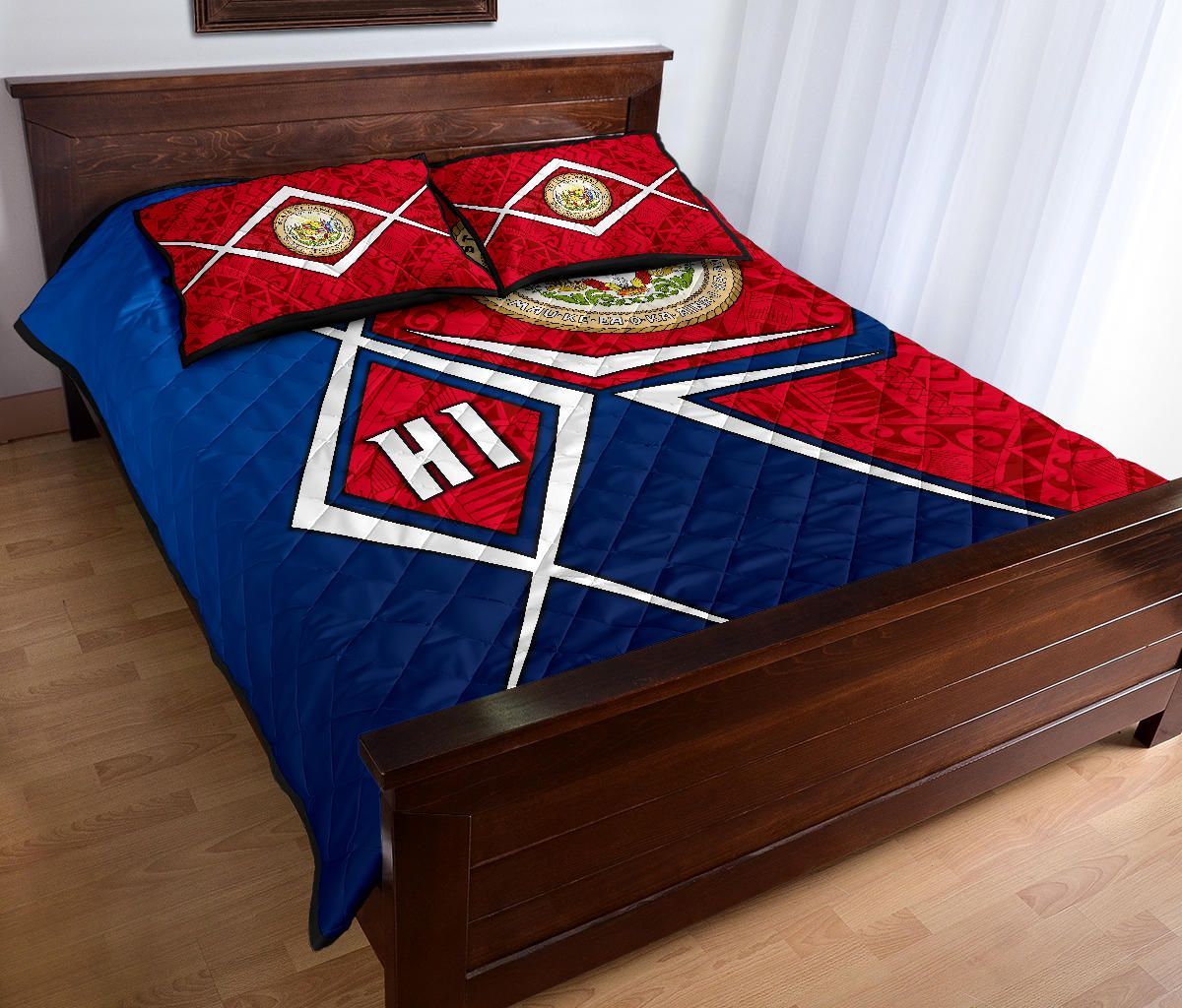 Polynesian Hawaii Quilt Bed Set - Hawaii Seal