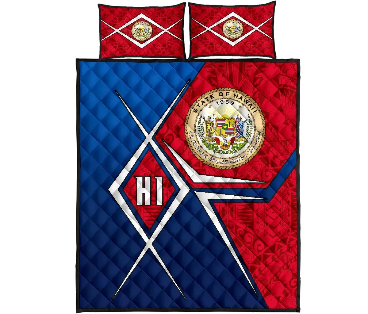 Polynesian Hawaii Quilt Bed Set - Hawaii Seal