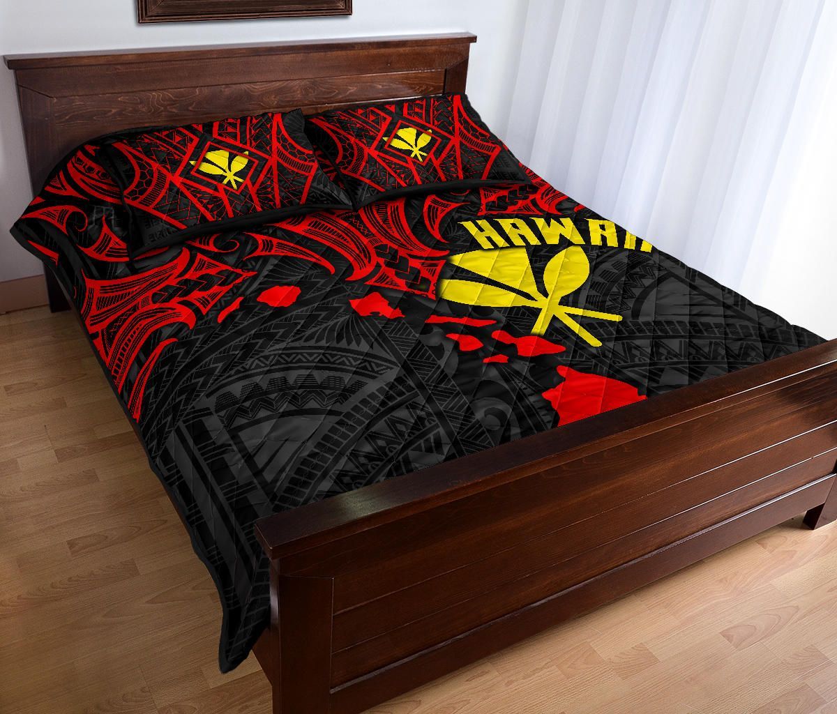 Polynesian Hawaii Quilt Bed Set - Polynesian Whale Tail