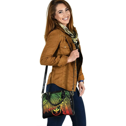 Polynesian Hawaii Shoulder Handbag - Tribal Wave Tattoo Reggae
