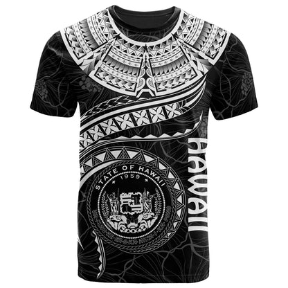 Polynesian Hawaii T-Shirt - Hawaiian Waves (White)