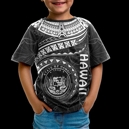 Polynesian Hawaii T-Shirt - Hawaiian Waves (White)