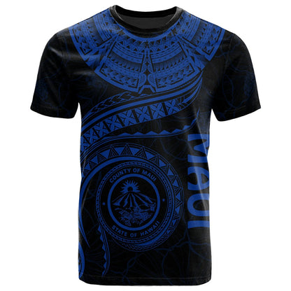 Hawaii Personalised T-Shirt - Maui Polynesian Waves MultiCollor