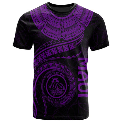 Hawaii Personalised T-Shirt - Maui Polynesian Waves MultiCollor