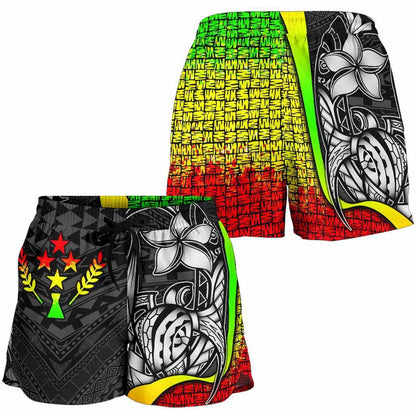Polynesian Hawaii Women Shorts Reggae - Turtle with Hook