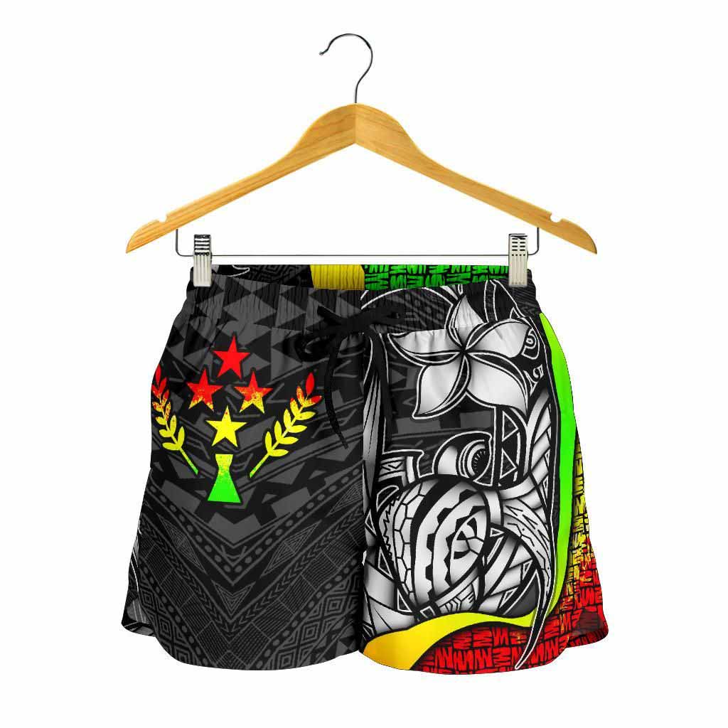 Polynesian Hawaii Women Shorts Reggae - Turtle with Hook