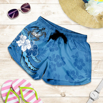 Hawaii Women Shorts Polynesian Hibiscus