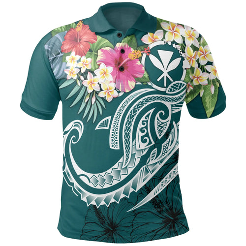 Polynesian Hawaii Kanaka Maoli Polo Shirt - Summer Plumeria