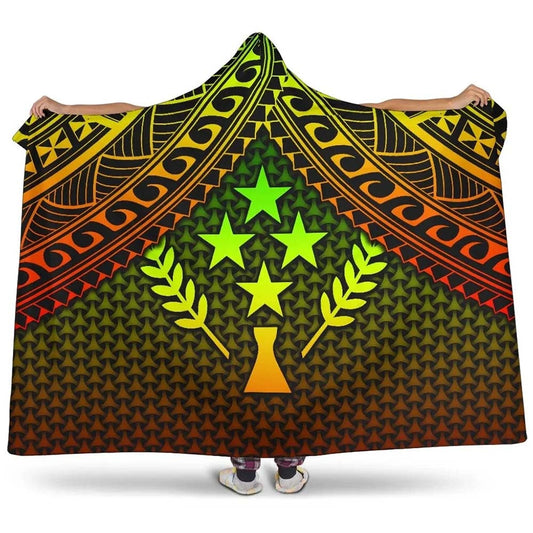 Polynesian Kosrae Hooded Blanket - Reggae Vintage Polynesian Patterns