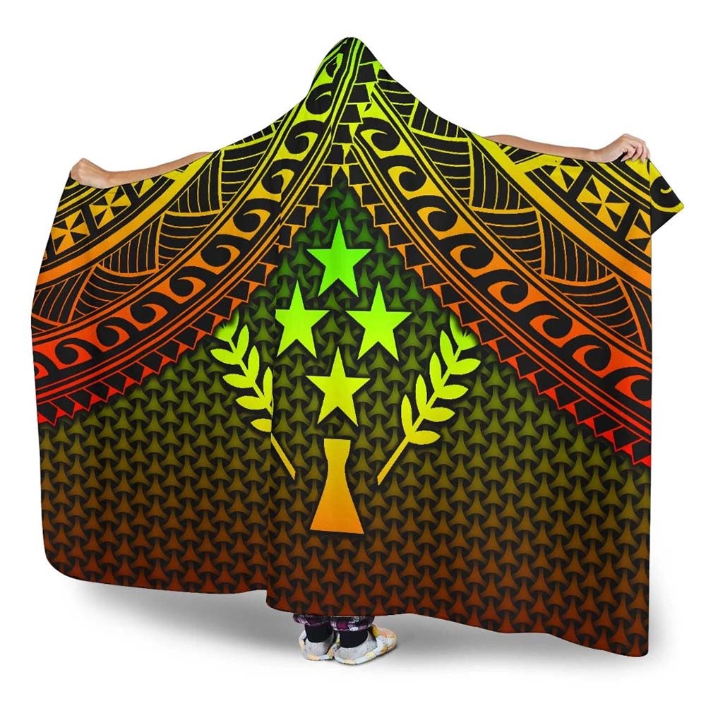 Polynesian Kosrae Hooded Blanket - Reggae Vintage Polynesian Patterns