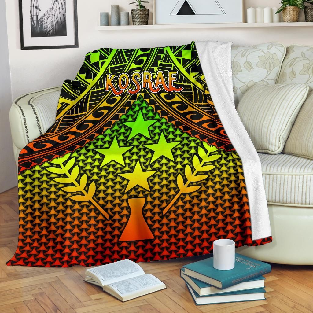 Polynesian Kosrae Premium Blanket - Reggae Vintage Polynesian Patterns