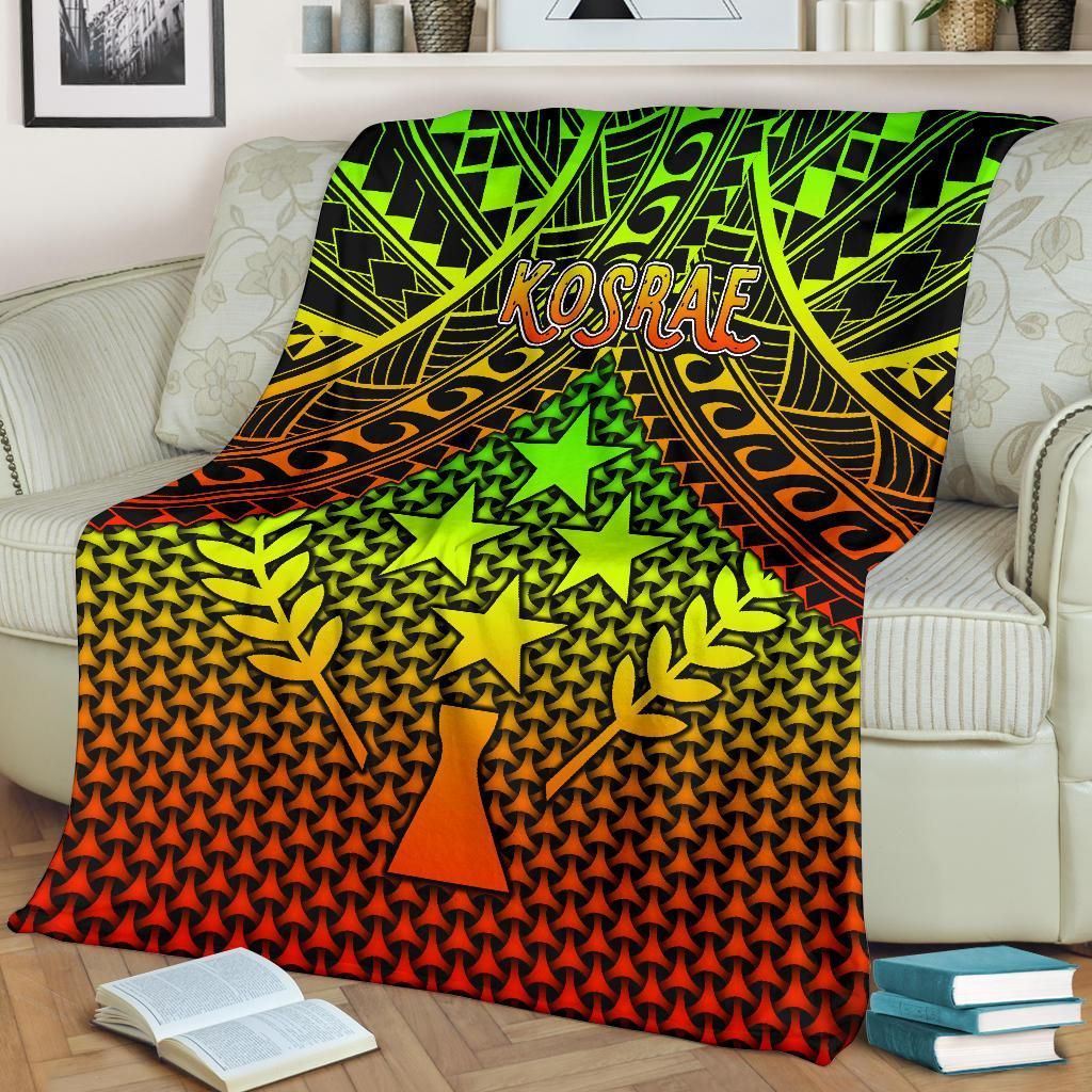 Polynesian Kosrae Premium Blanket - Reggae Vintage Polynesian Patterns