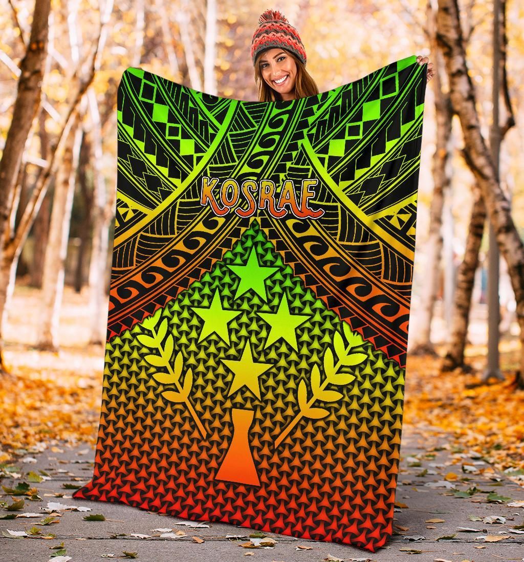 Polynesian Kosrae Premium Blanket - Reggae Vintage Polynesian Patterns