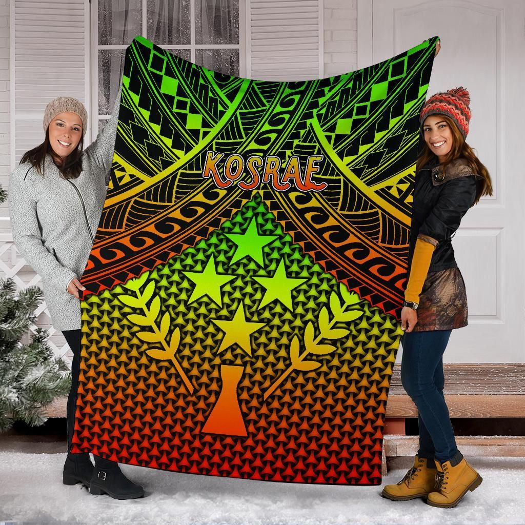 Polynesian Kosrae Premium Blanket - Reggae Vintage Polynesian Patterns