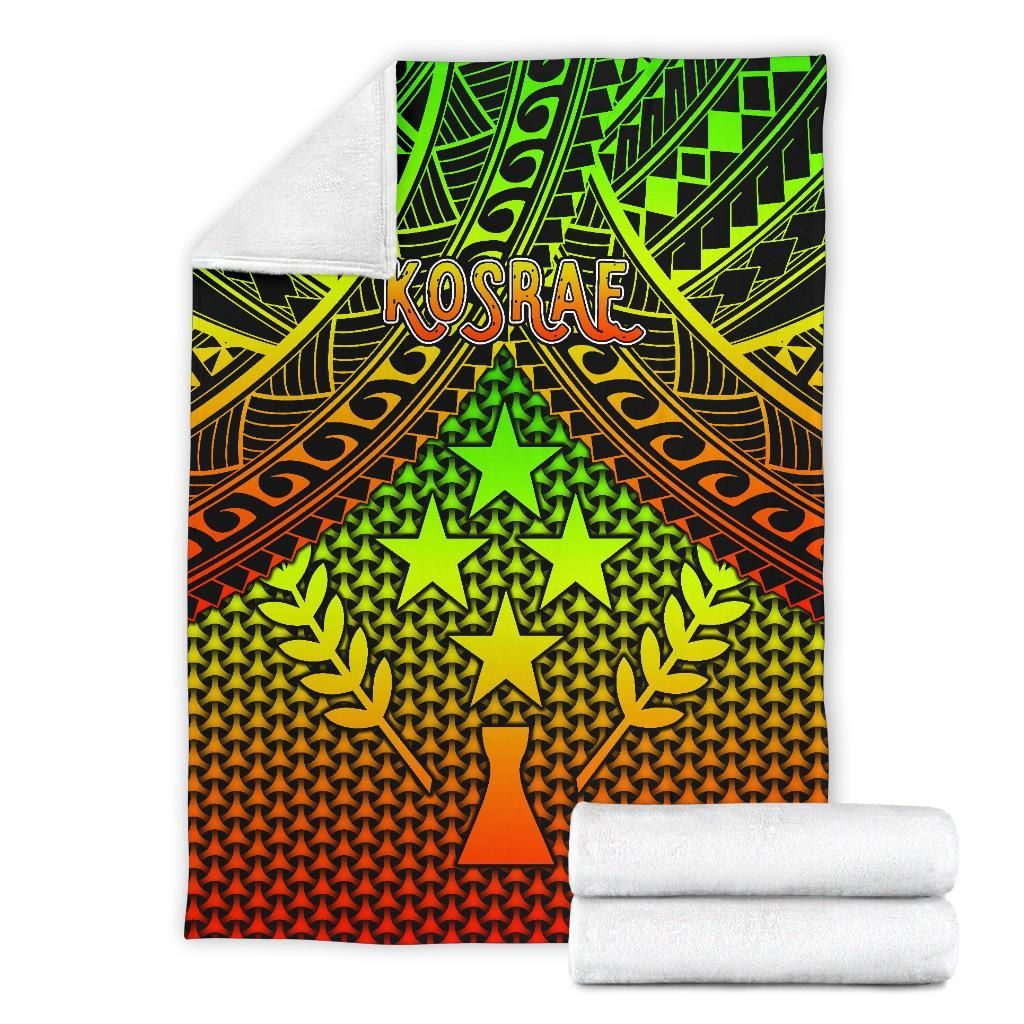 Polynesian Kosrae Premium Blanket - Reggae Vintage Polynesian Patterns