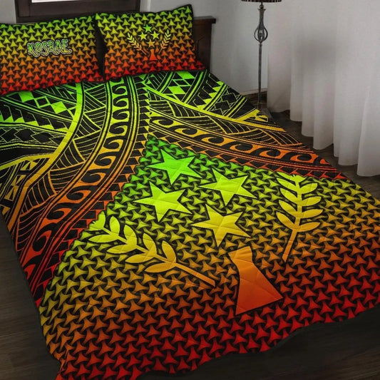Polynesian Kosrae Quilt Bed Set - Reggae Vintage Polynesian Patterns