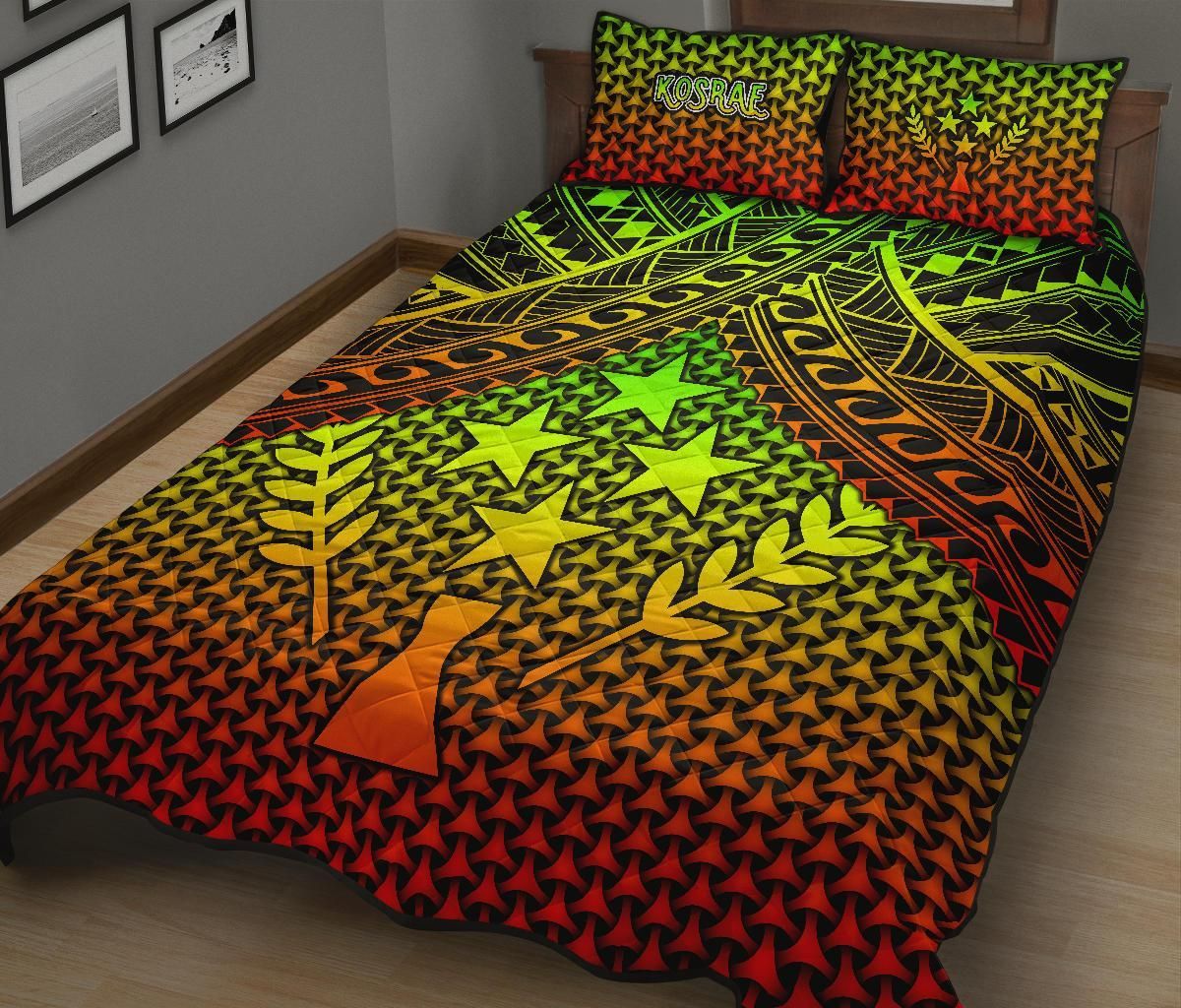 Polynesian Kosrae Quilt Bed Set - Reggae Vintage Polynesian Patterns