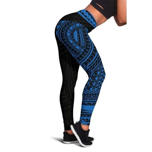 Polynesian Legging -  Blue Rising 2nd