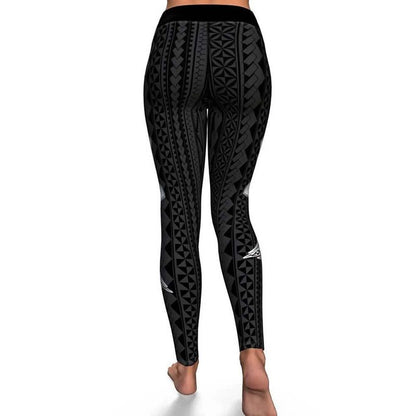Polynesian Legging - Polynesian And Plumeria Legging