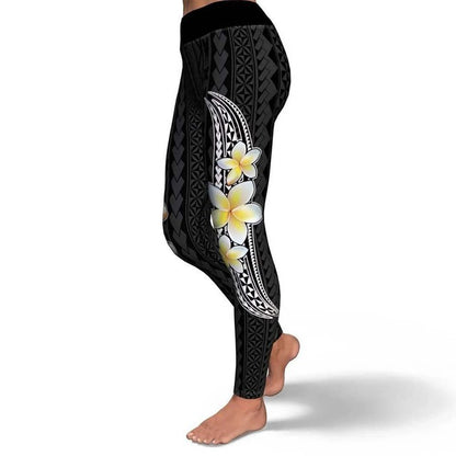 Polynesian Legging - Polynesian And Plumeria Legging