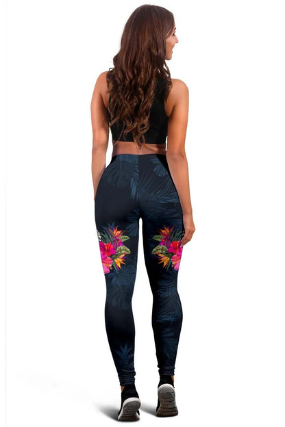 Polynesian Legging - Tropical Flower