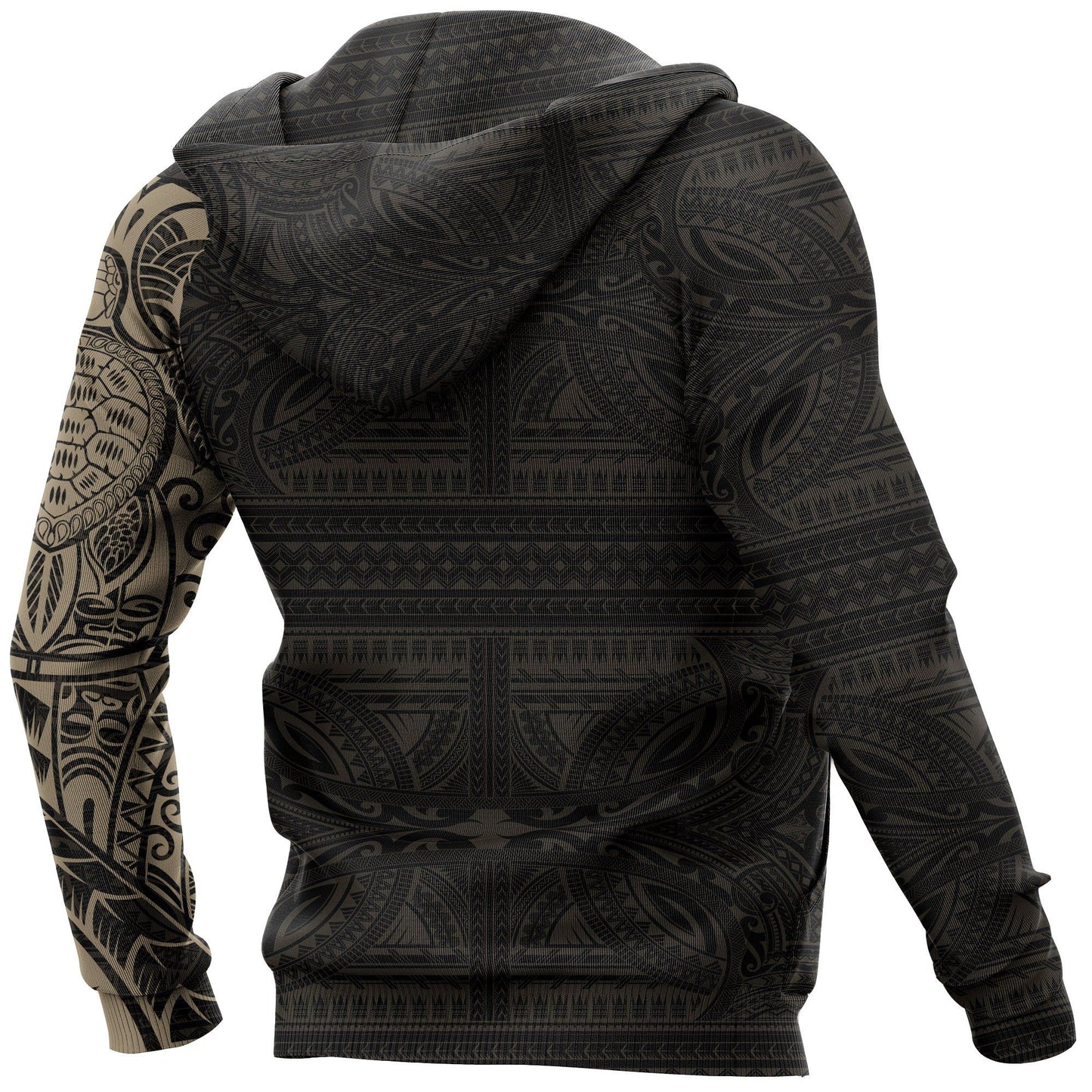 Polynesian Hoodie - Polynesian Tribal Lizard Tattoo Style