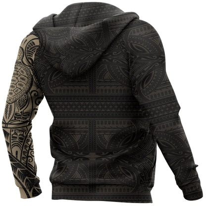Polynesian Hoodie - Polynesian Tribal Lizard Tattoo Style