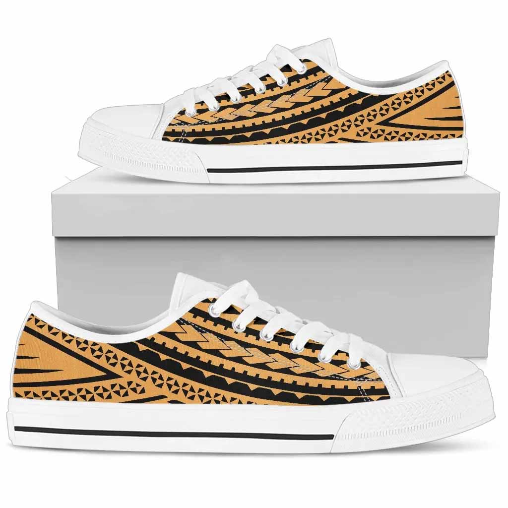 Polynesian Low Top Shoes - Gold Black Version