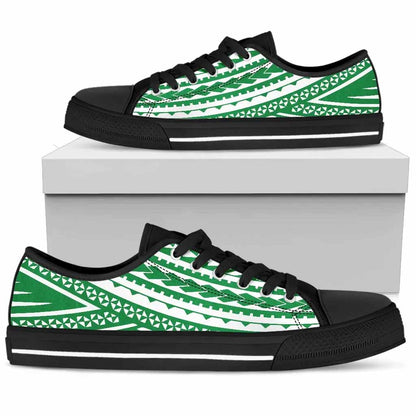 Polynesian Low Top Shoes - Green Version