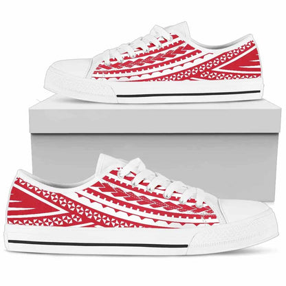 Polynesian Low Top Shoes - Red Version