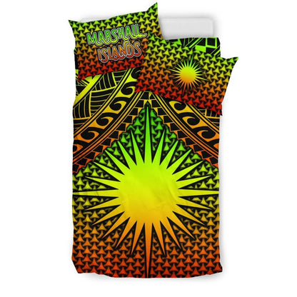 Polynesian Marshall Islands Bedding Set - Reggae Vintage Polynesian Patterns