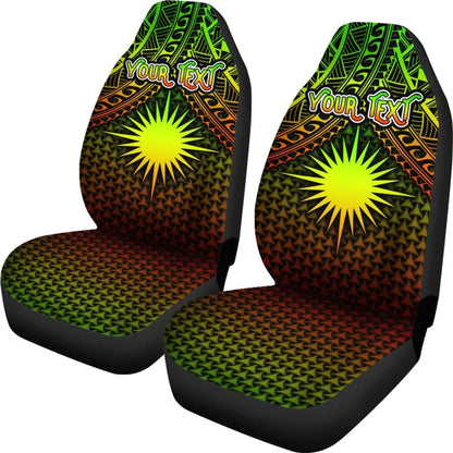 Polynesian Marshall Islands Personalised Car Seat Covers - Reggae Vintage Polynesian Patterns