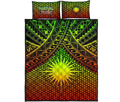 Polynesian Marshall Islands Quilt Bed Set - Reggae Vintage Polynesian Patterns