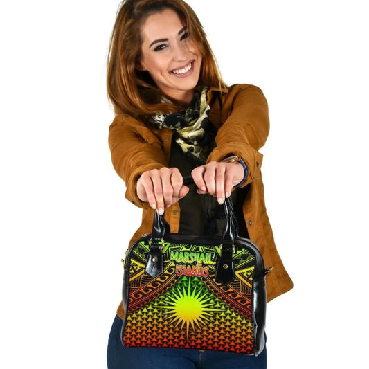 Polynesian Marshall Islands Shoulder Handbag - Reggae Vintage Polynesian Patterns