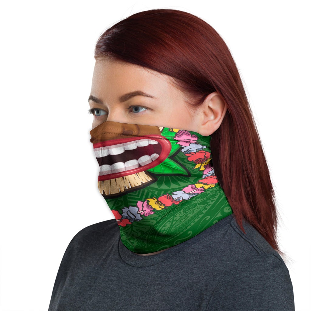 Polynesian Neck Gaiter - Funny Totem Tiki Tace