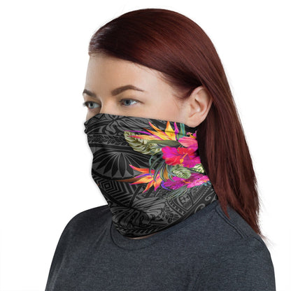 Polynesian Neck Gaiter - Hibiscus Polynesian Pattern