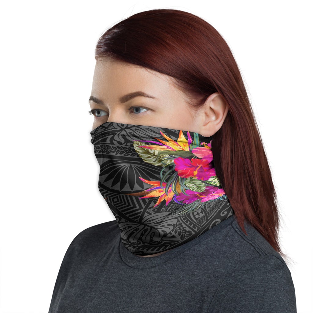 Polynesian Neck Gaiter - Hibiscus Polynesian Pattern