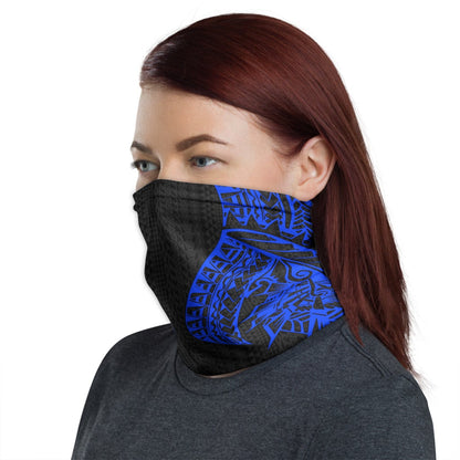 Polynesian Neck Gaiter - Polynesian Pattern Blue