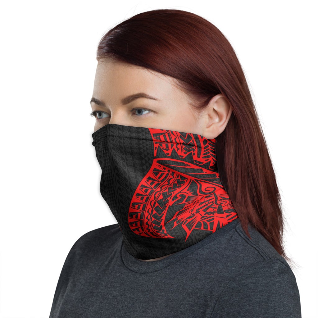 Polynesian Neck Gaiter - Polynesian Pattern Red