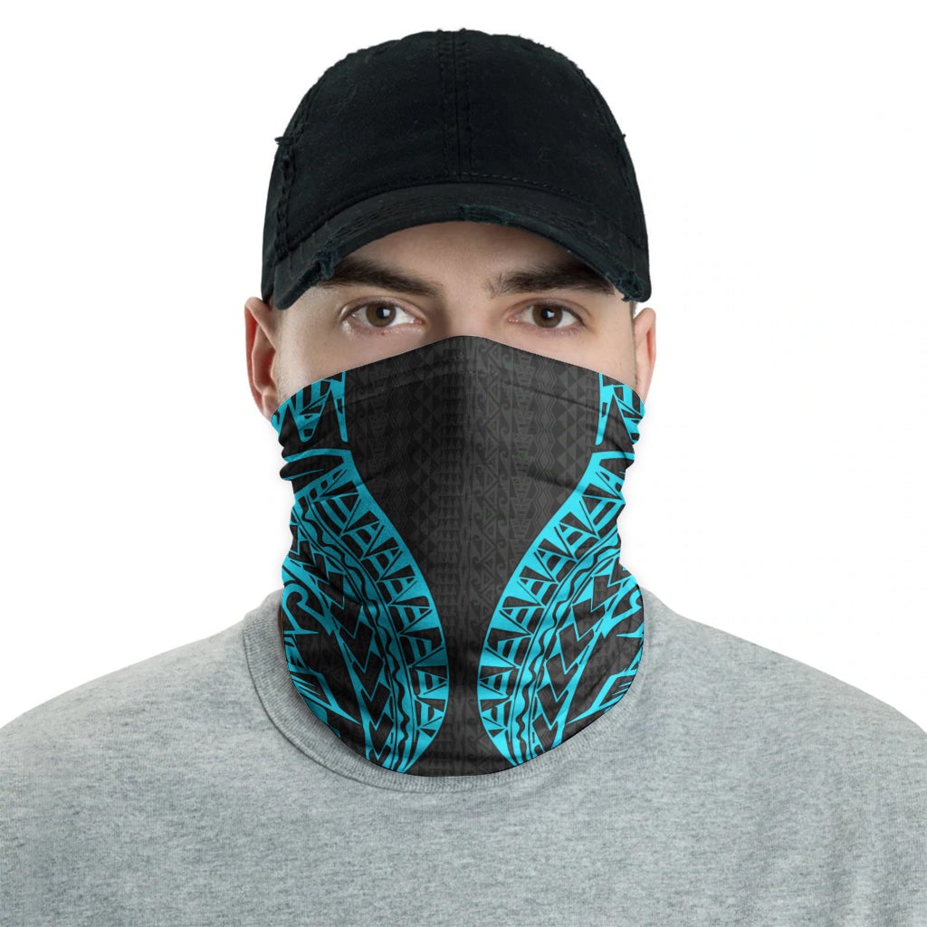 Polynesian Neck Gaiter - Polynesian Pattern Turquoise