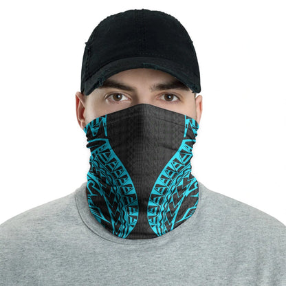 Polynesian Neck Gaiter - Polynesian Pattern Turquoise