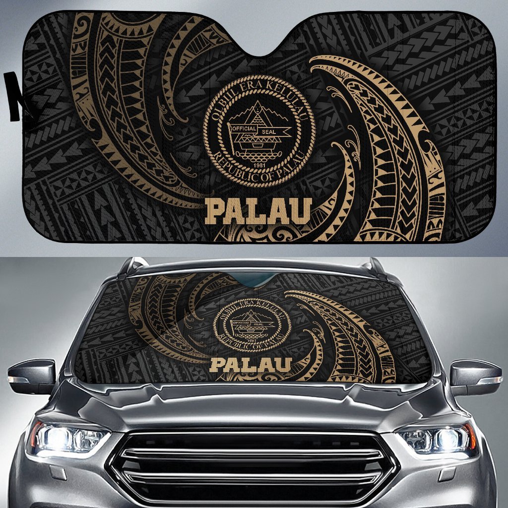 Polynesian Palau Sun Shades - Gold Tribal Wave
