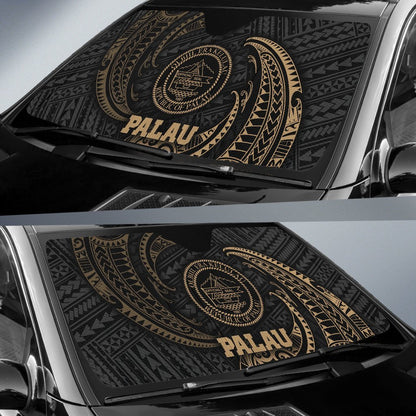 Polynesian Palau Sun Shades - Gold Tribal Wave