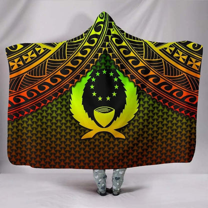 Polynesian Pohnpei Hooded Blanket - Reggae Vintage Polynesian Patterns