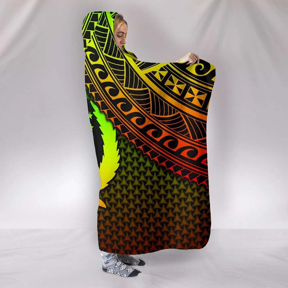Polynesian Pohnpei Hooded Blanket - Reggae Vintage Polynesian Patterns