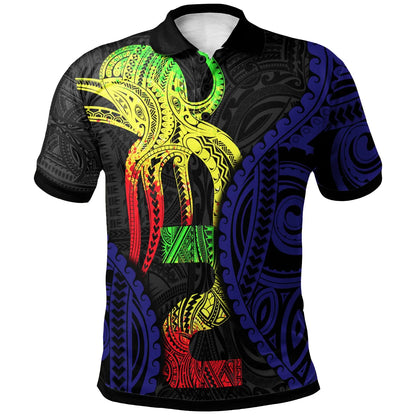 Polynesian Polo Shirt - Polynesian Octopus Number Style Two